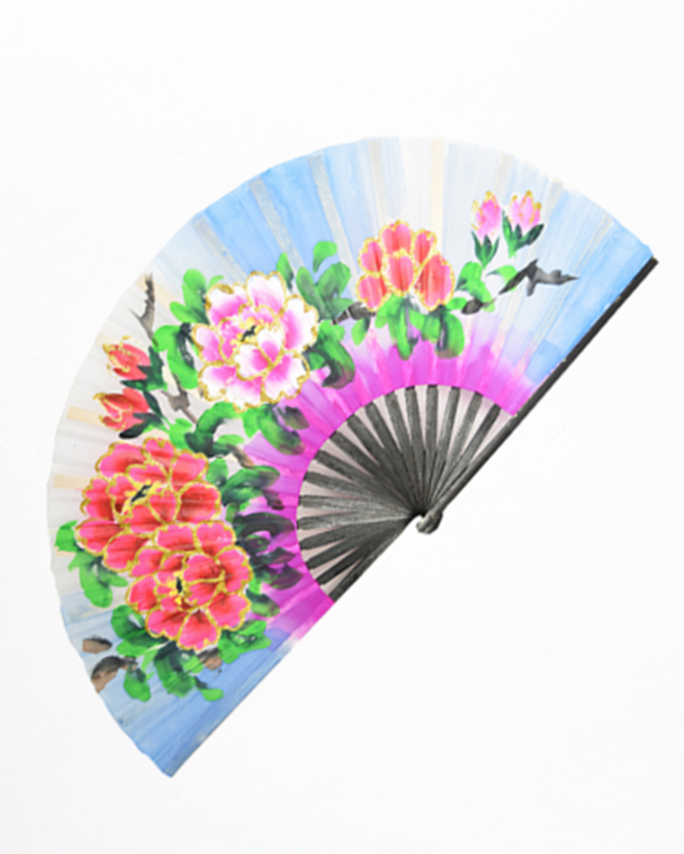 グラデーション牡丹負債-空/紫 [Gradation Wood Fan-Sky/Purple] Korea