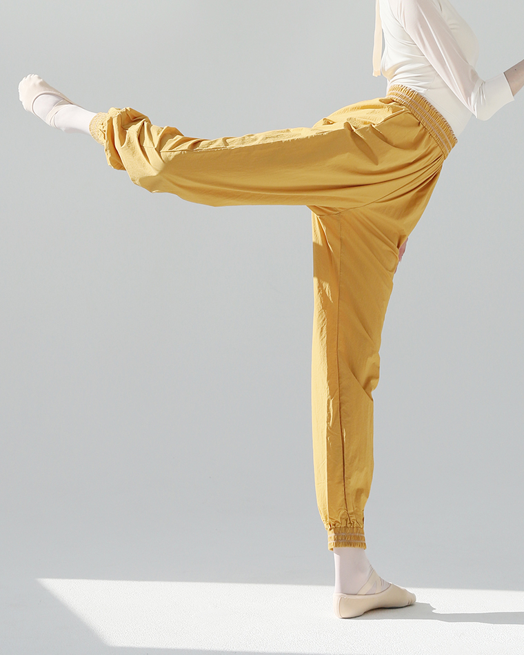 *リンクルトレーニングスーツパンツ-マスタード [Wrinkle Warm-up Pants-Mustard]
