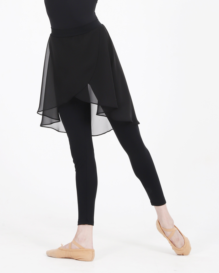 シフォンレギンス-ブラック [Chiffon Leggings-Black] Korea