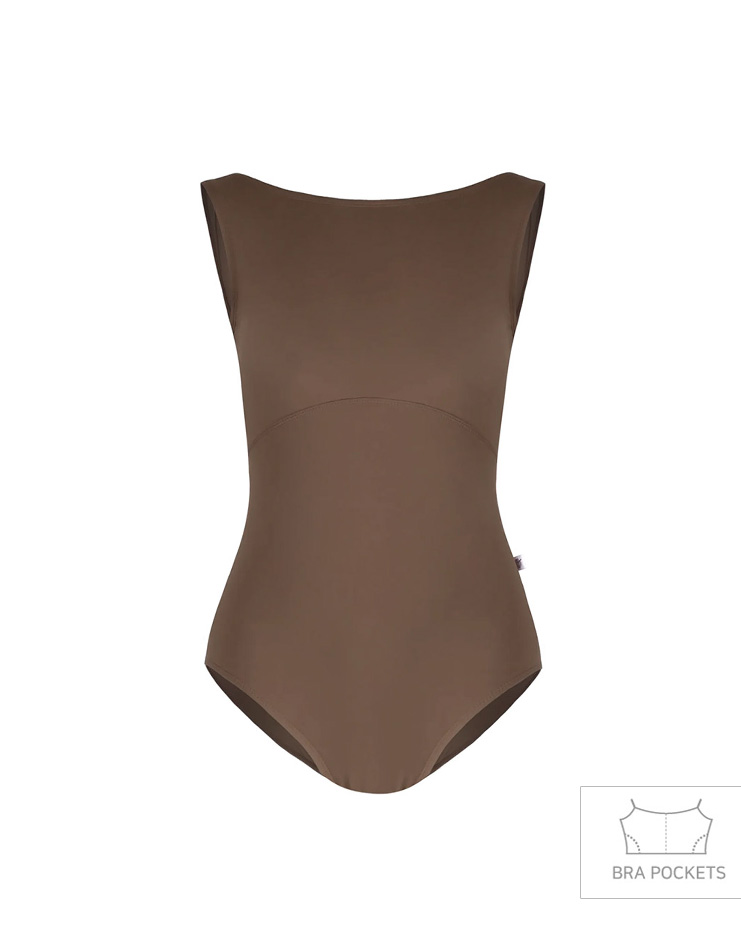 スリーブレス アリアレオタード [モカ・ブラウン] [Sleeveless Aria Leotard-mocca brown] Korea
