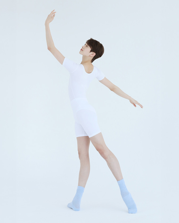 *[メンズ]ベーシック半そでレオタード[ホワイト] *[Men's] Basic Short-sleeve Leotard [White] Korea
