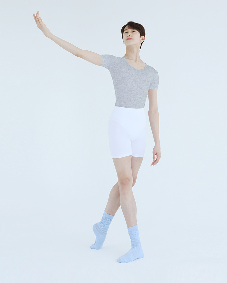 *[メンズ]ベーシック半そでレオタード[薄グレー] *[Men's] Basic Short-sleeve Leotard [Light gray] Korea