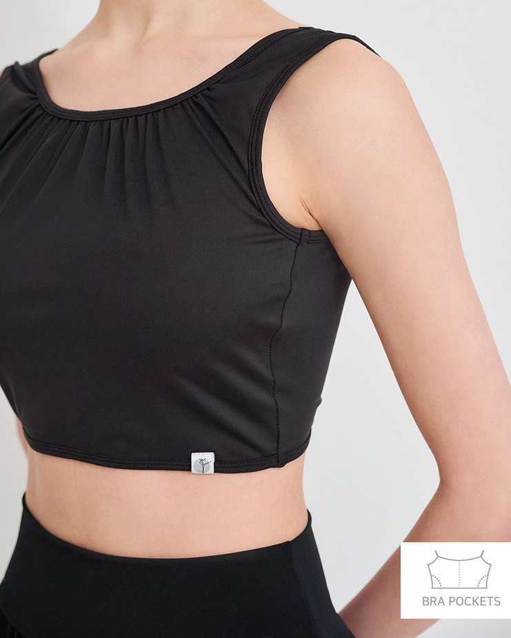 Belle Back Twist Top [Black] Korea