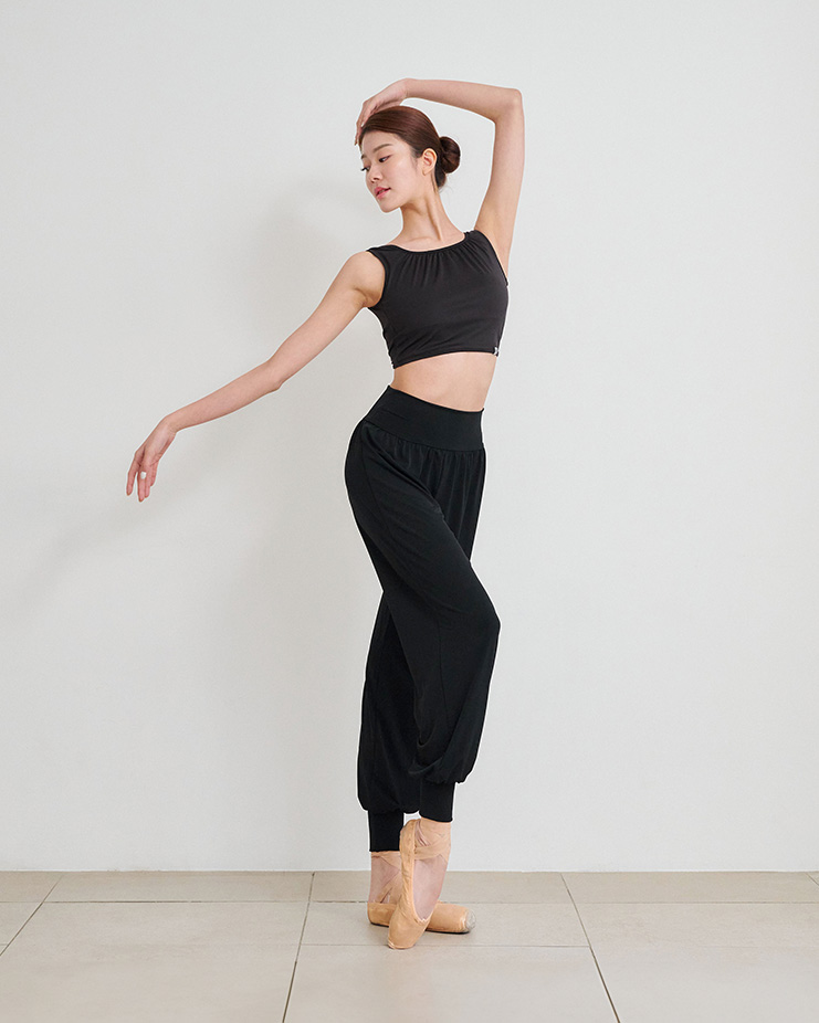 シャーリングジョガーパンツ[ブラック] Shirring Jogger Pants [Black]  Korea