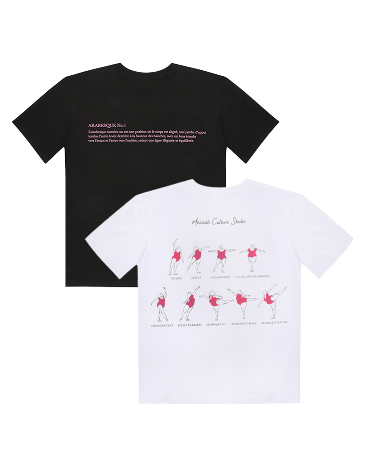 アラベスクティーシャツ2枚セット Arabesque T-shirt Set of 2 Korea