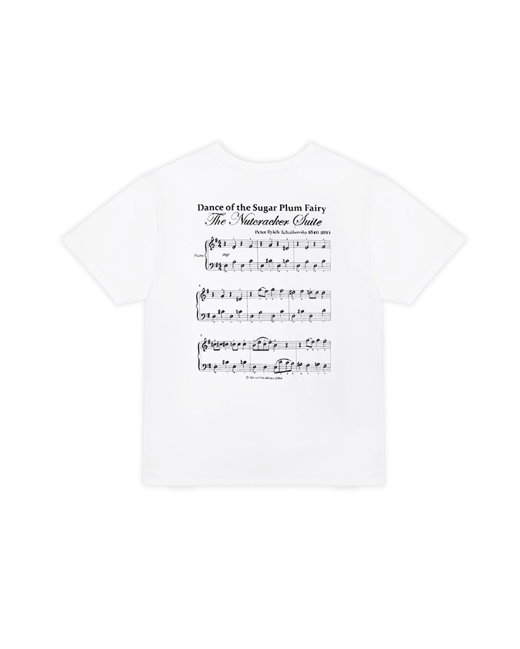 ピアノノートティーシャツ[ホワイト] Piano Knot T-shirt [White] Korea
